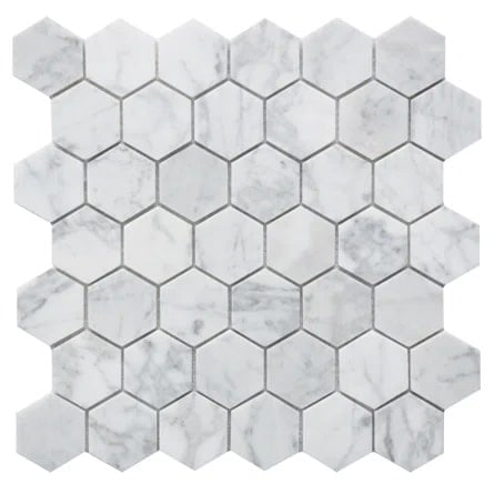Carrara Hex Mosaic 12 x 12