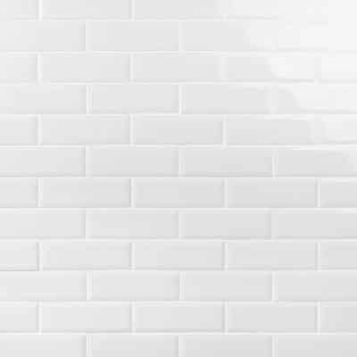 White Beveled Subway 4x12