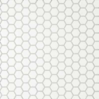 White Hex Mosaic 10 x 12